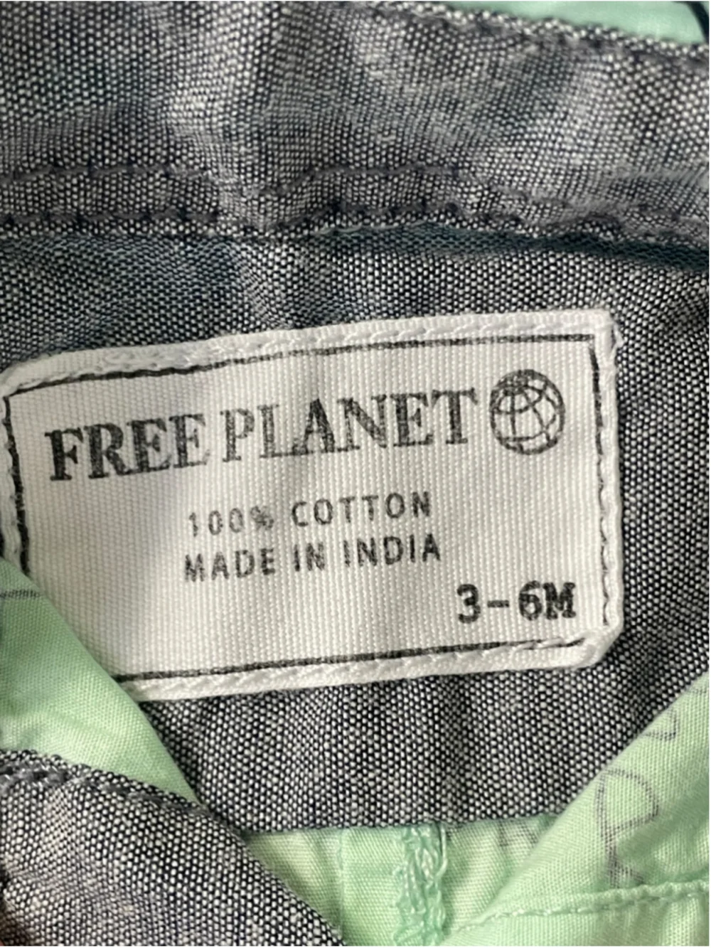Boys Free Planet Romper 3-6 Months Mint Green Dinosaur Print